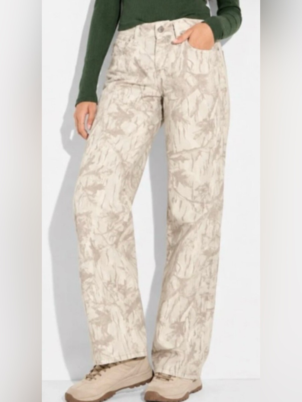Wild Fable Grey Camo Wide-leg Pants